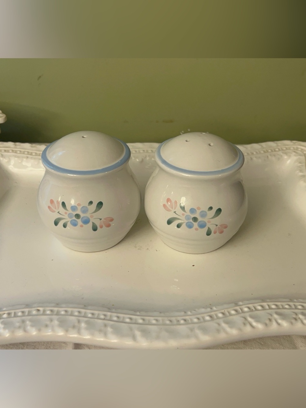 Vintage Fascino Stoneware Salt and Pepper Set Crafted in Japan by Yamaka